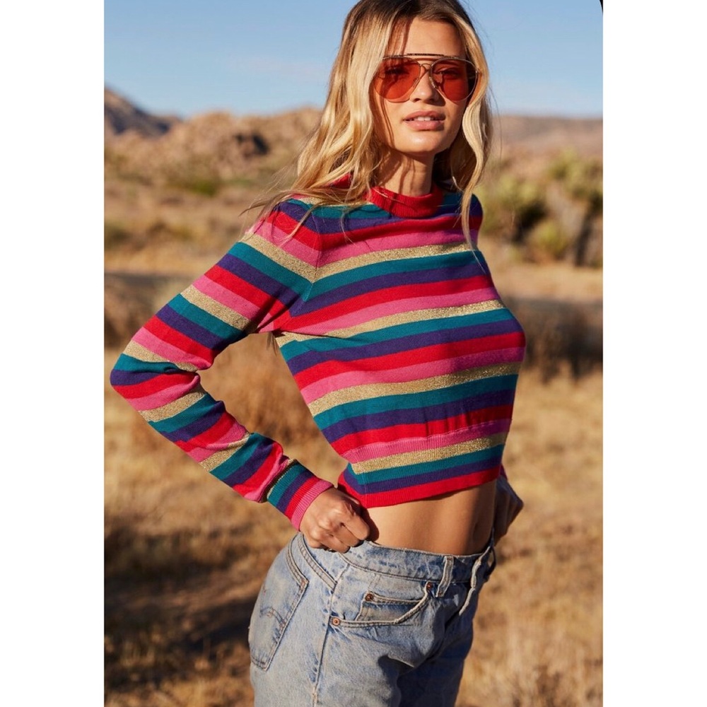 Spiritual Gangster Multicolor Striped Sweater